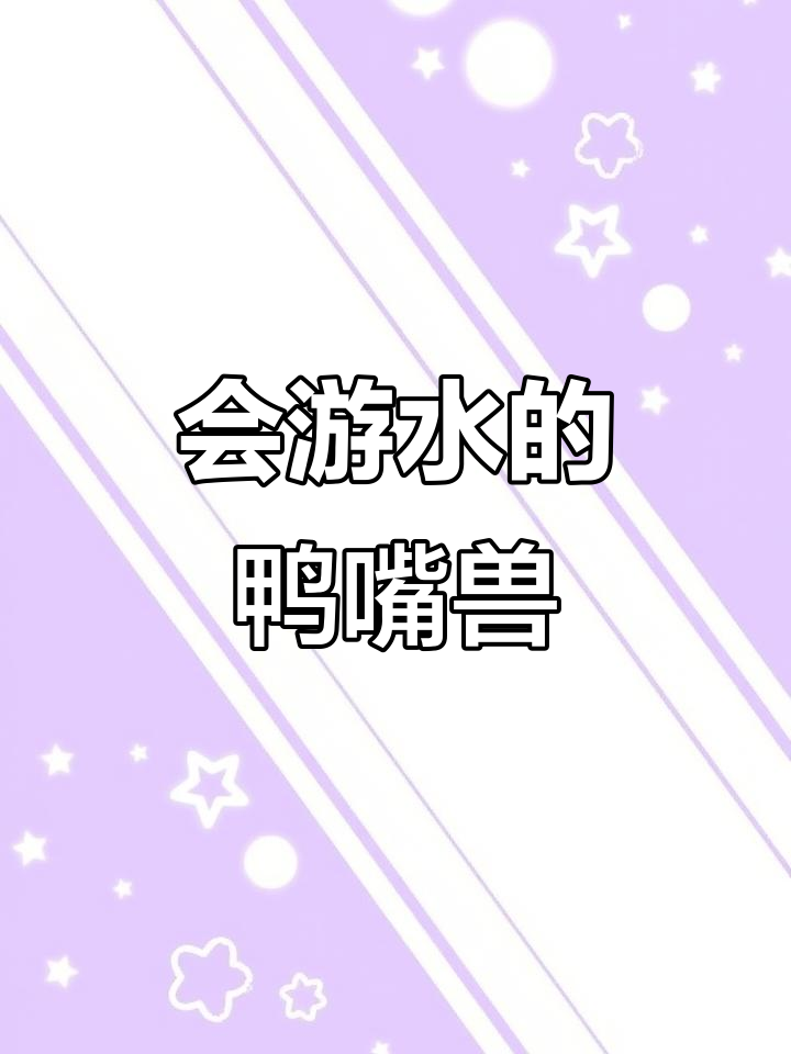 澳洲鸭嘴兽会游泳,萌态十足让人犯规!
