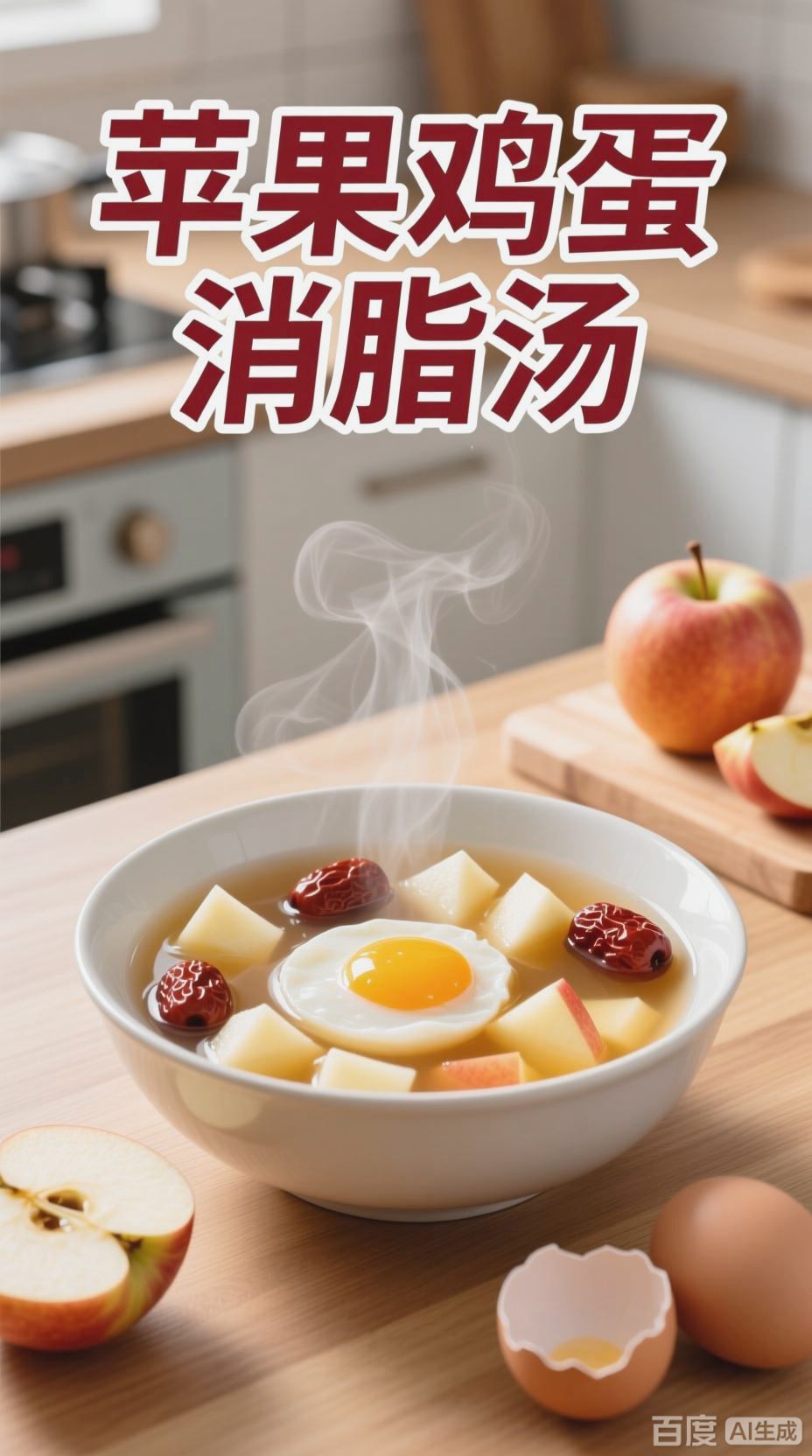 苹果鸡蛋消脂汤,晚餐新选择