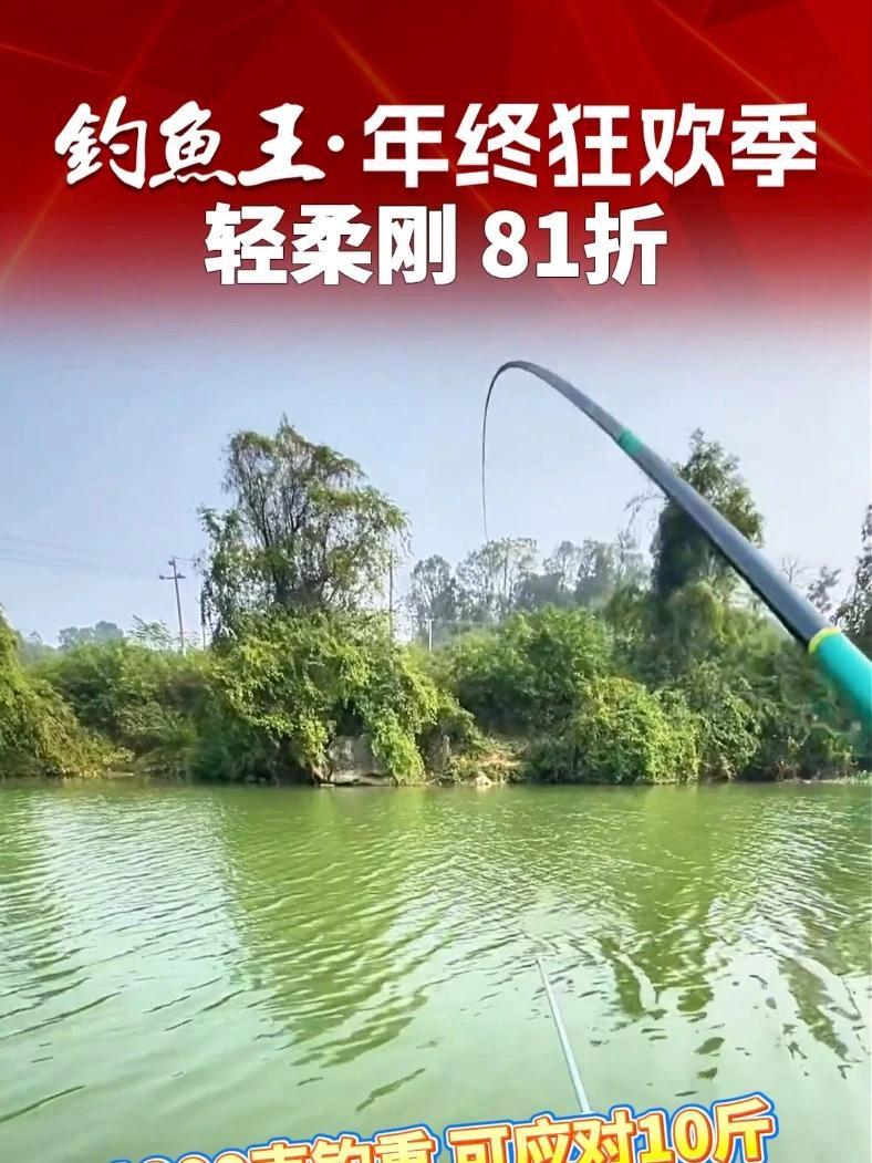 钓鱼王高性价比小综合鱼竿,轻柔刚1800G钓力值,10斤内鱼可以钓起,秋冬野钓一根鱼竿就够