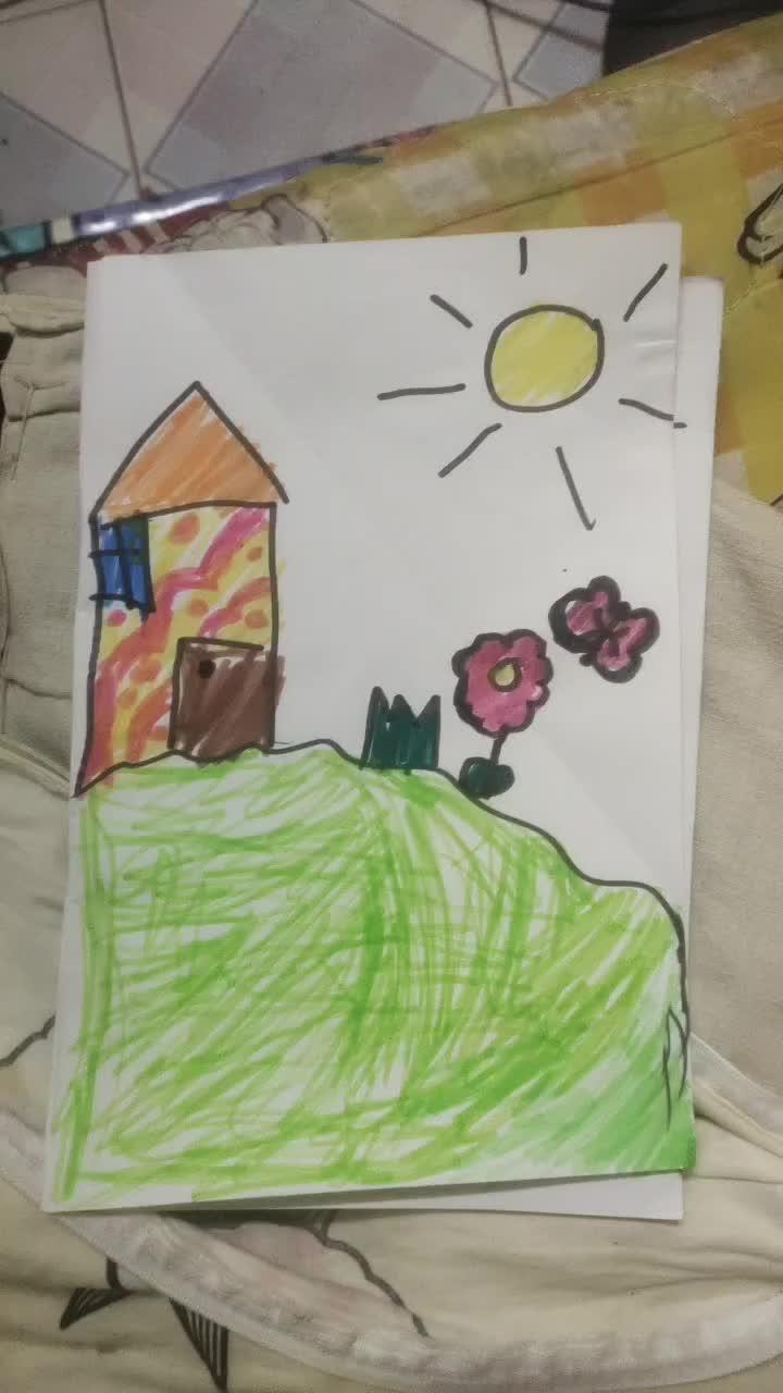 快乐的童年把最美好的时光都给你 爱画画的小朋友 儿童画用想象力看儿童画 画出梦想抖动未来 