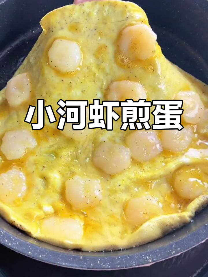 冷冻小河虾煎蛋,简单又美味!