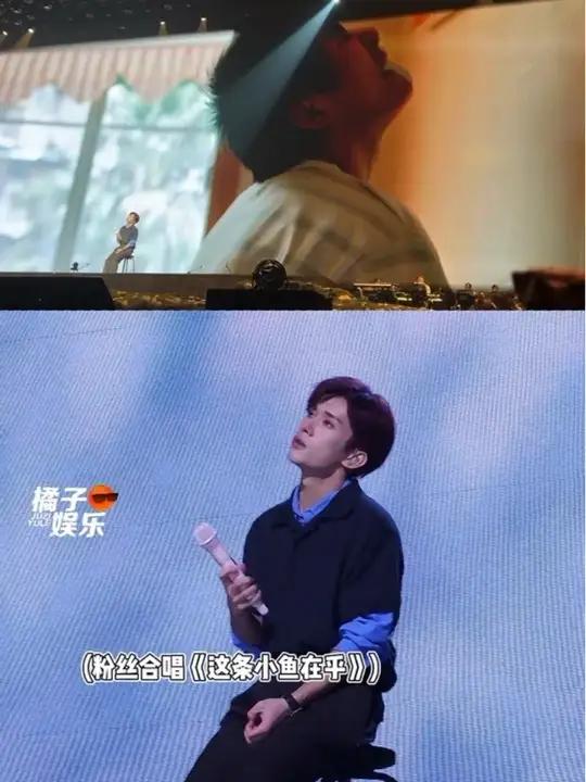 一直在撇嘴憋着不让自己哭出来的千玺还跟小时候一样 易烊千玺易烊千玺唱这条小鱼在乎哽咽了