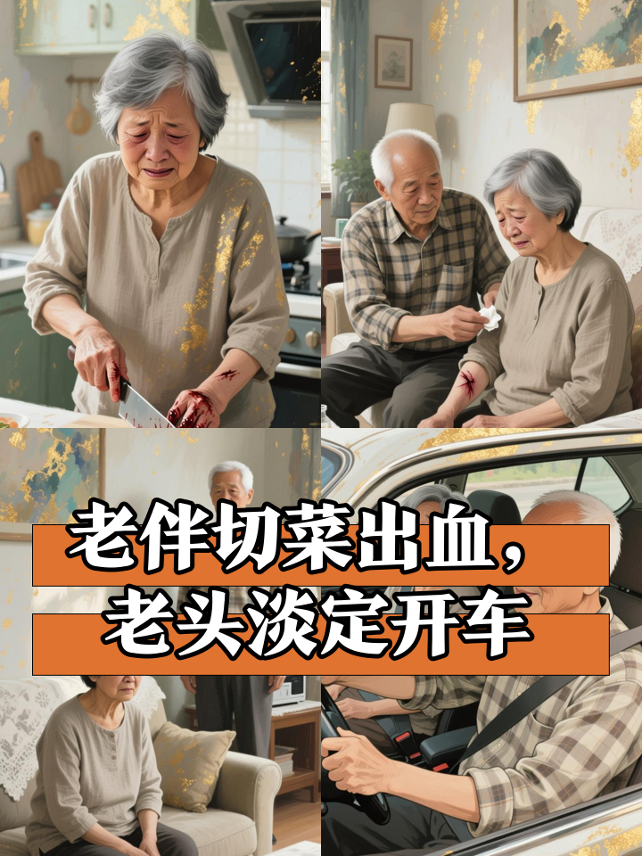 航海长两口子刚在万宁切菜，老伴手指被刀划出血，老头简单消毒包扎还继续开车，生活方式坚持引发