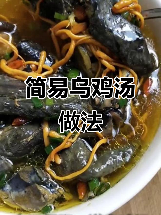 乌鸡汤煲法，简单又营养，滋补美味全搞定