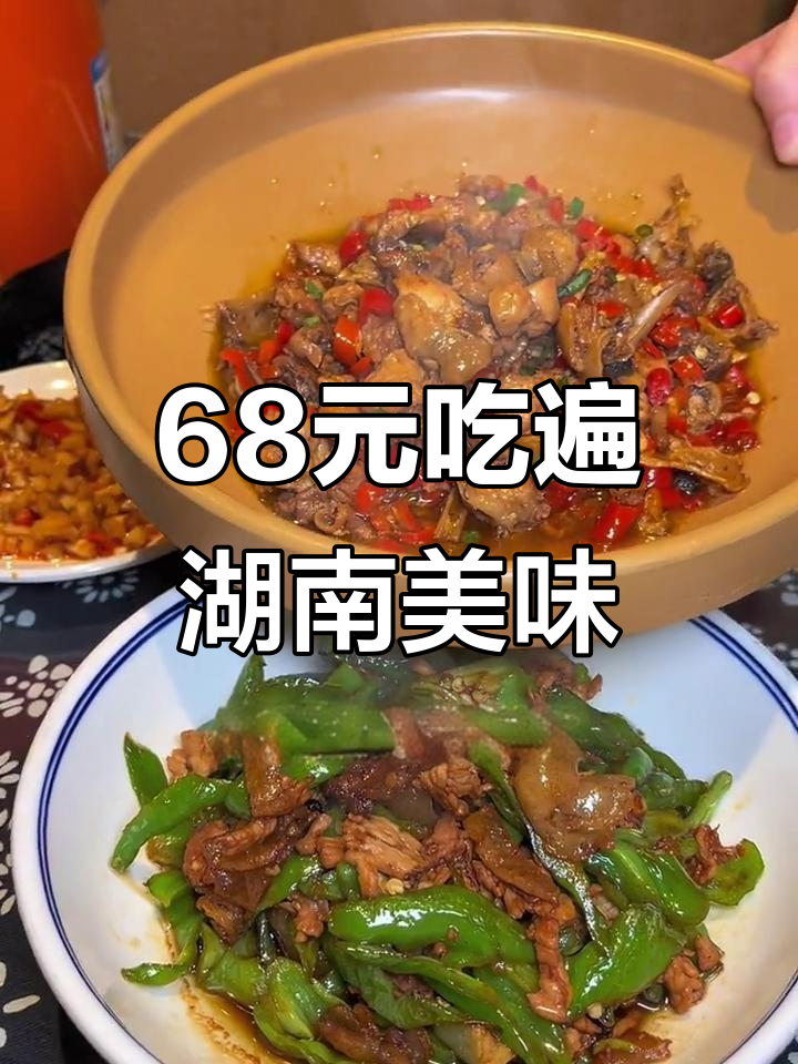 岳麓区68米美食套餐,茶油炒鸡、辣椒炒肉全搞定