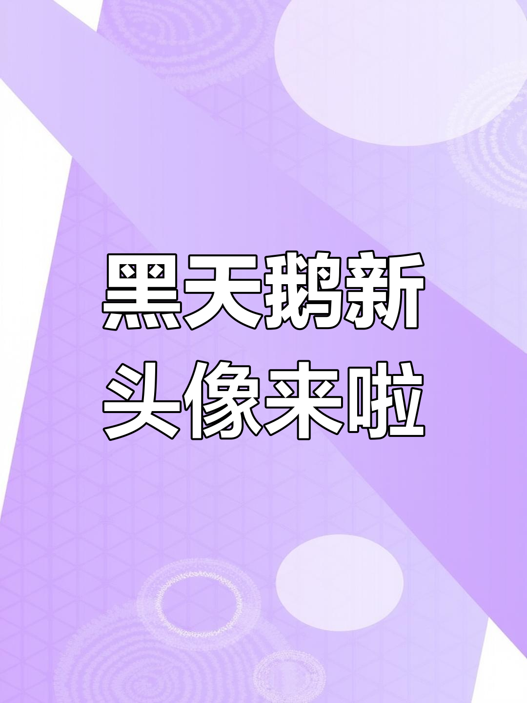 全新头像+210星球,黑天鹅群星活动上线!
