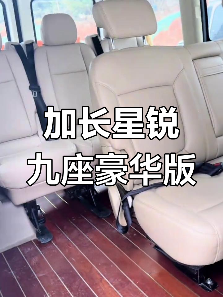 豪华星锐9座商务车,真皮座椅+木质地板,六速固定踏板全配置