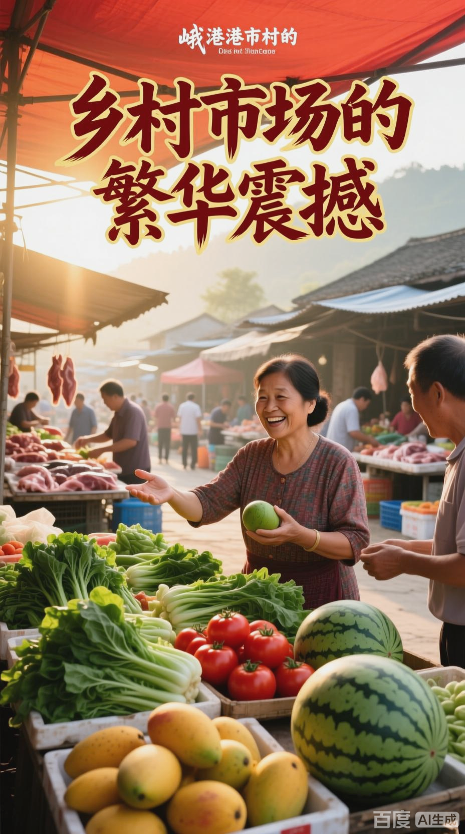 峨港村农贸市场，繁华景象