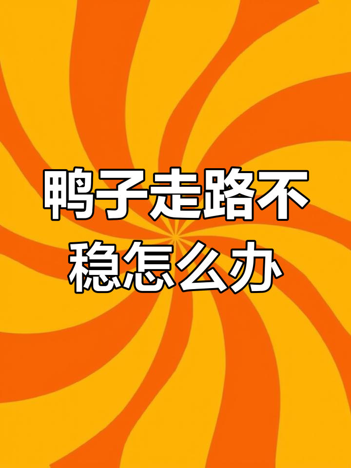 小鸭子走路不稳?这些疾病和治疗方法你得知道