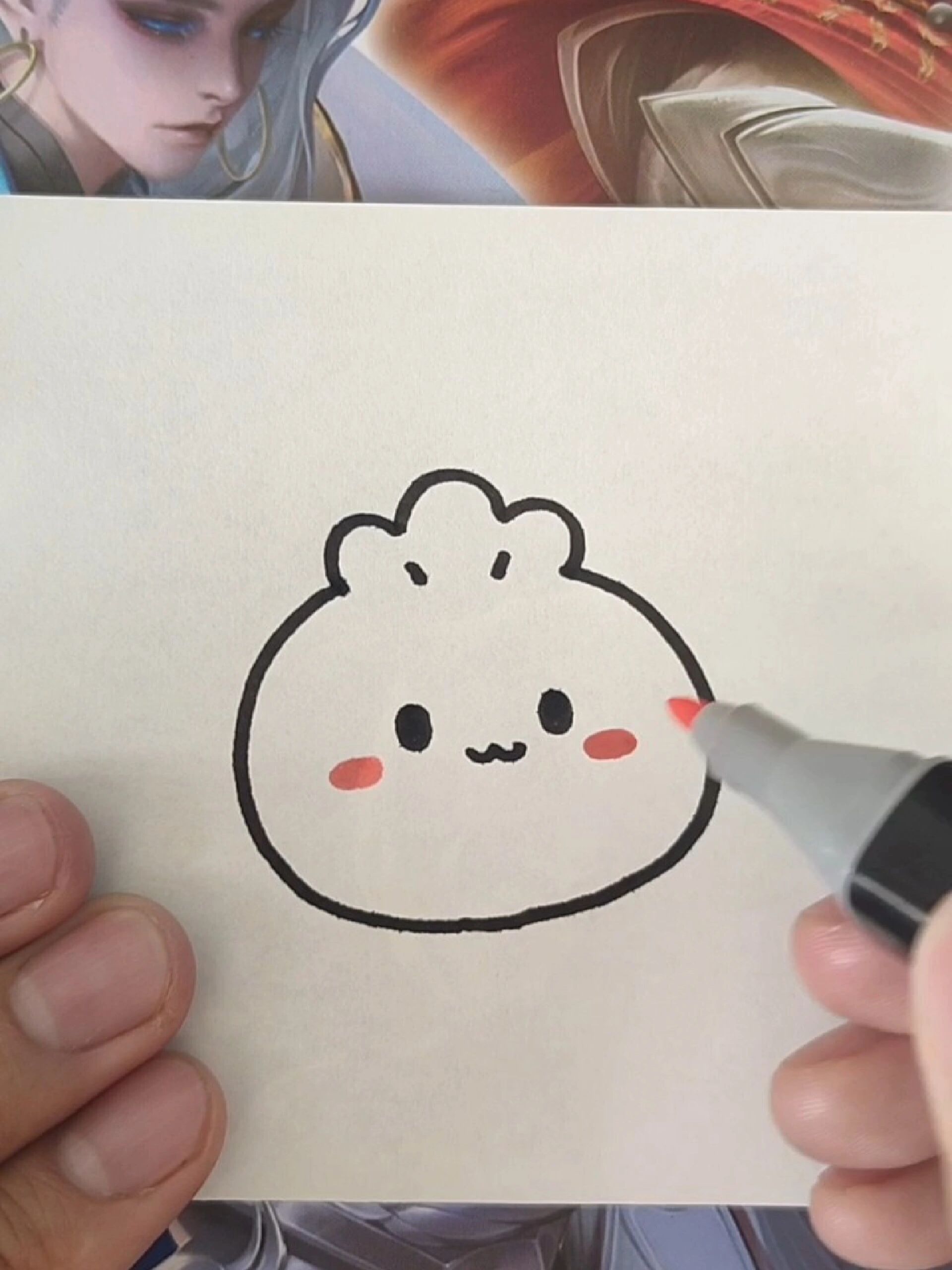 超简单的小包子画法,快来试一试吧～