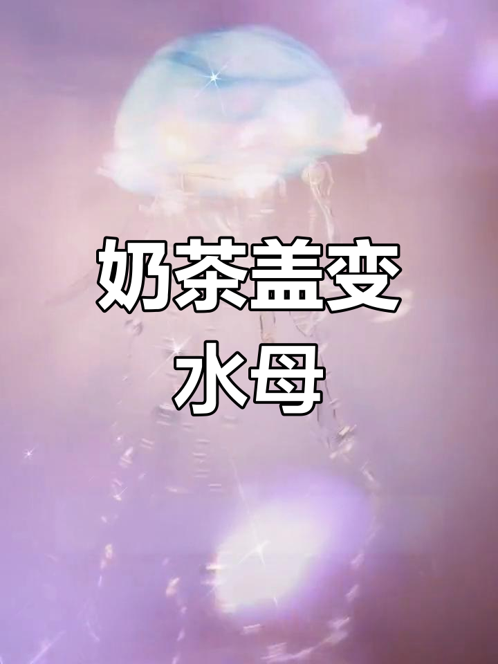 用奶茶盖做水母,超美手工DIY教程