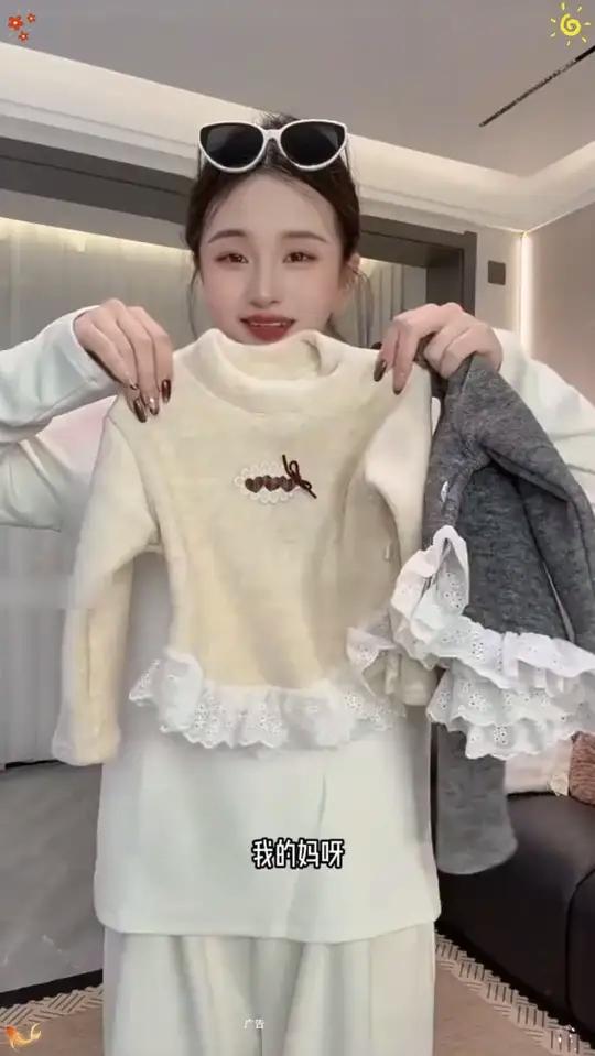 巨高品质!加绒加厚巨保暖,面料软糯又细腻的儿童考拉绒打底衫,关键真的好好看啊,甜美又精致,
