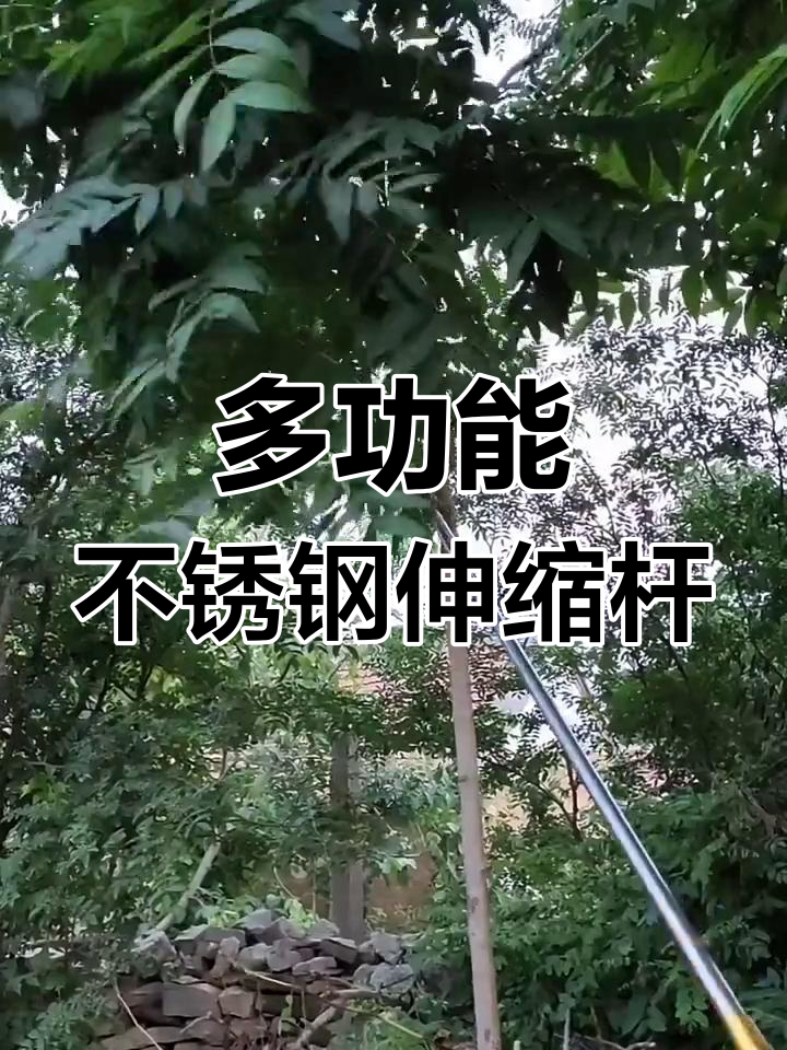 不锈钢伸缩杆,轻松摘果、修枝、砍柴全能工具