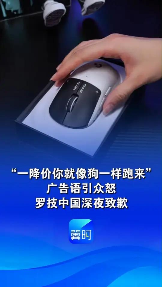 “一降价你就像狗一样跑来”广告语引众怒,罗技中国深夜致歉:系授权商家员工擅自发布#罗技中国