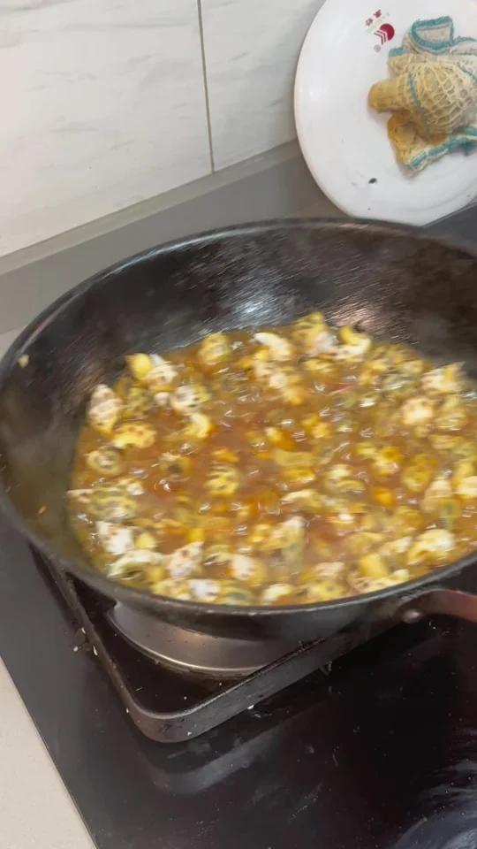 爆炒芥末花螺真吃不腻又q又弹又鲜美