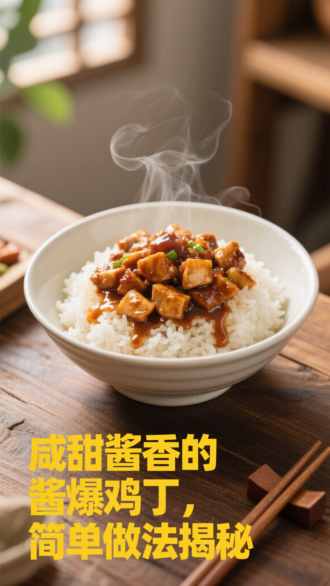 咸甜酱香的酱爆鸡丁,简单做法揭秘