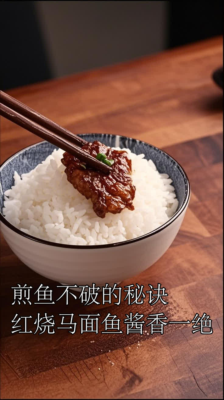 煎鱼不破的秘诀红烧马面鱼酱香一绝