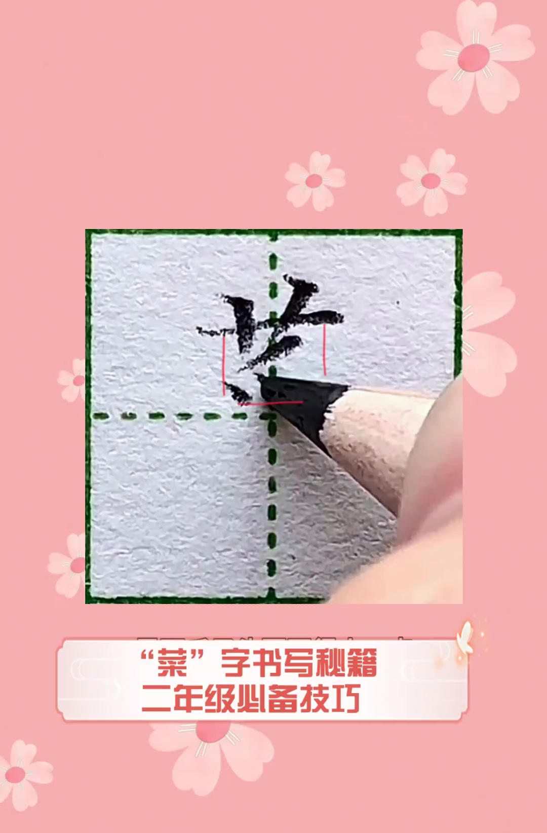 “菜”字书写秘籍,二年级必备技巧