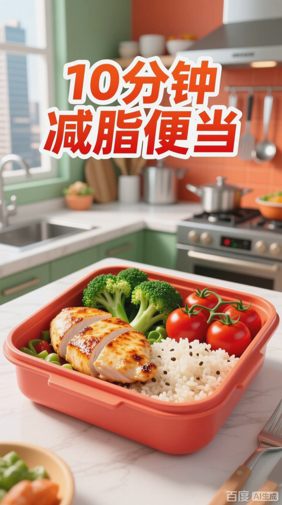 10分钟搞定上班族减脂便当,高蛋白低油盐,加热不翻车