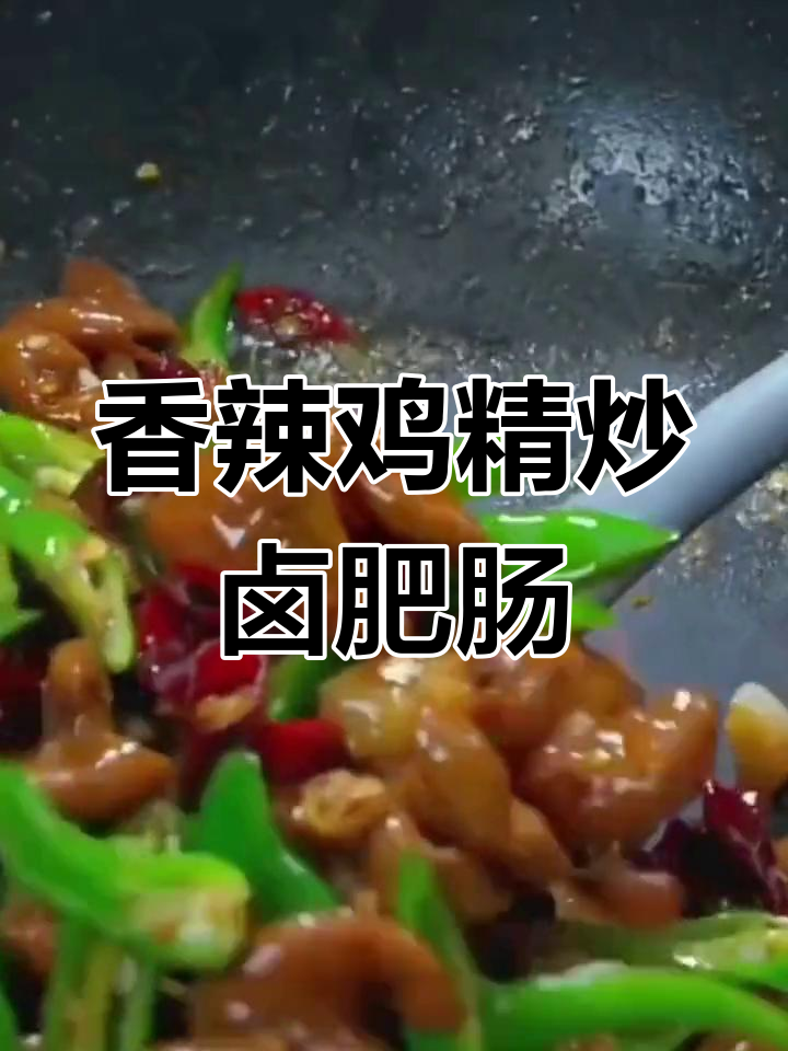 卤肥肠炒出香辣味,简单又下饭