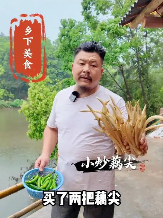 有爱吃藕尖的朋友,跟着炮哥的节奏,小炒藕尖。炮哥的心头爱 彭厨 湘菜 我的乡村生活 家常菜