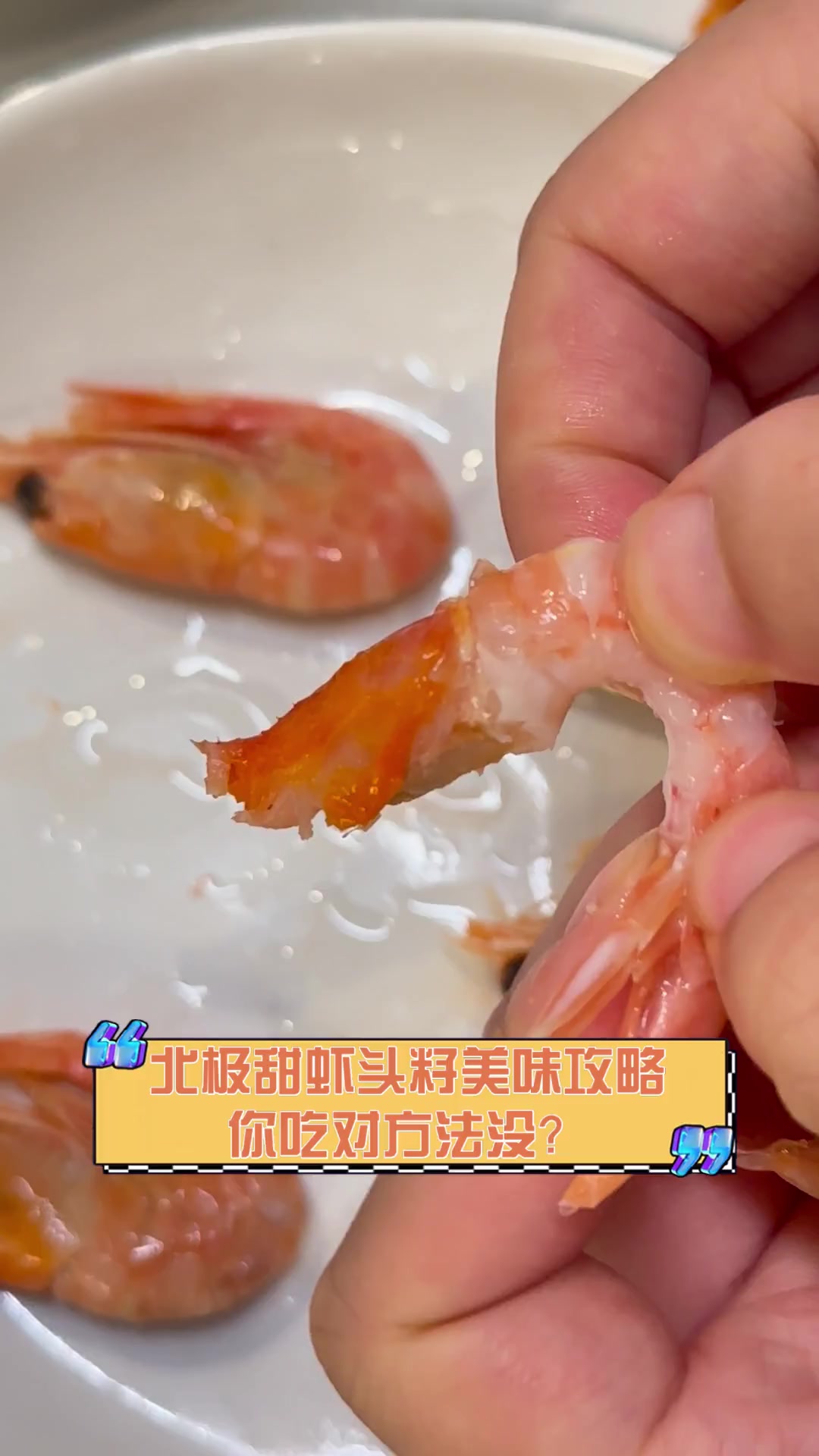 北极甜虾头籽美味攻略,你吃对方法没?