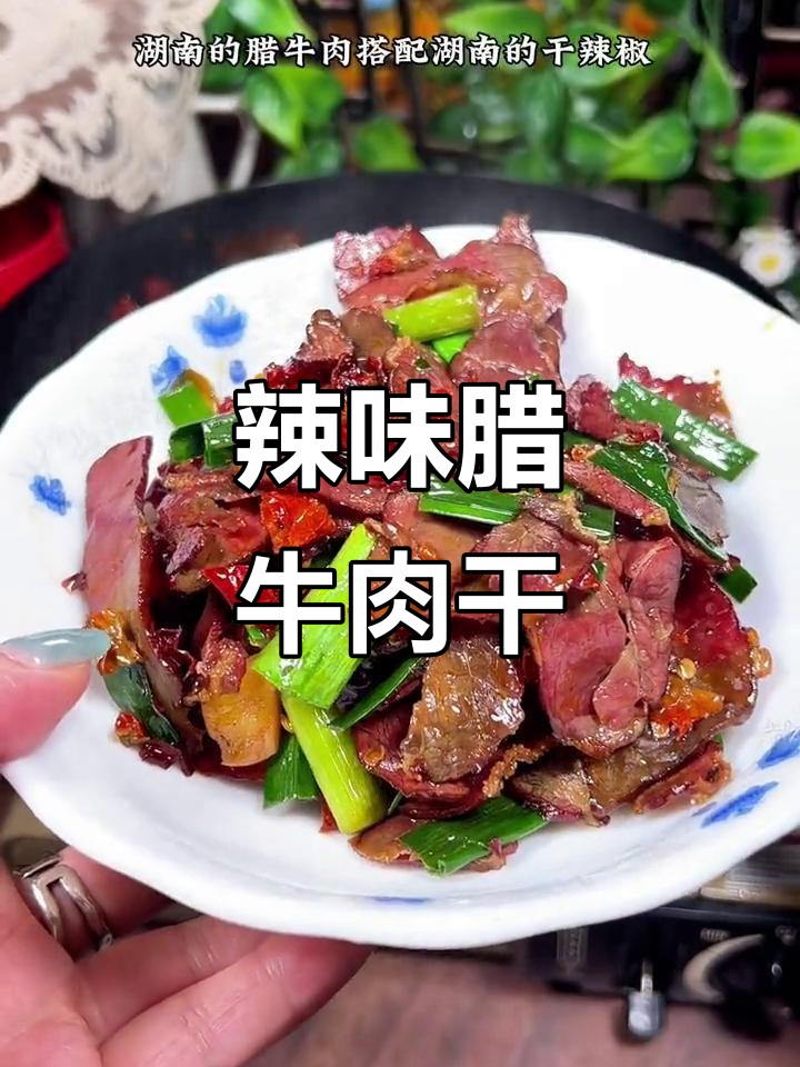 湖南腊牛肉干香十足,搭配辣椒越吃越有味