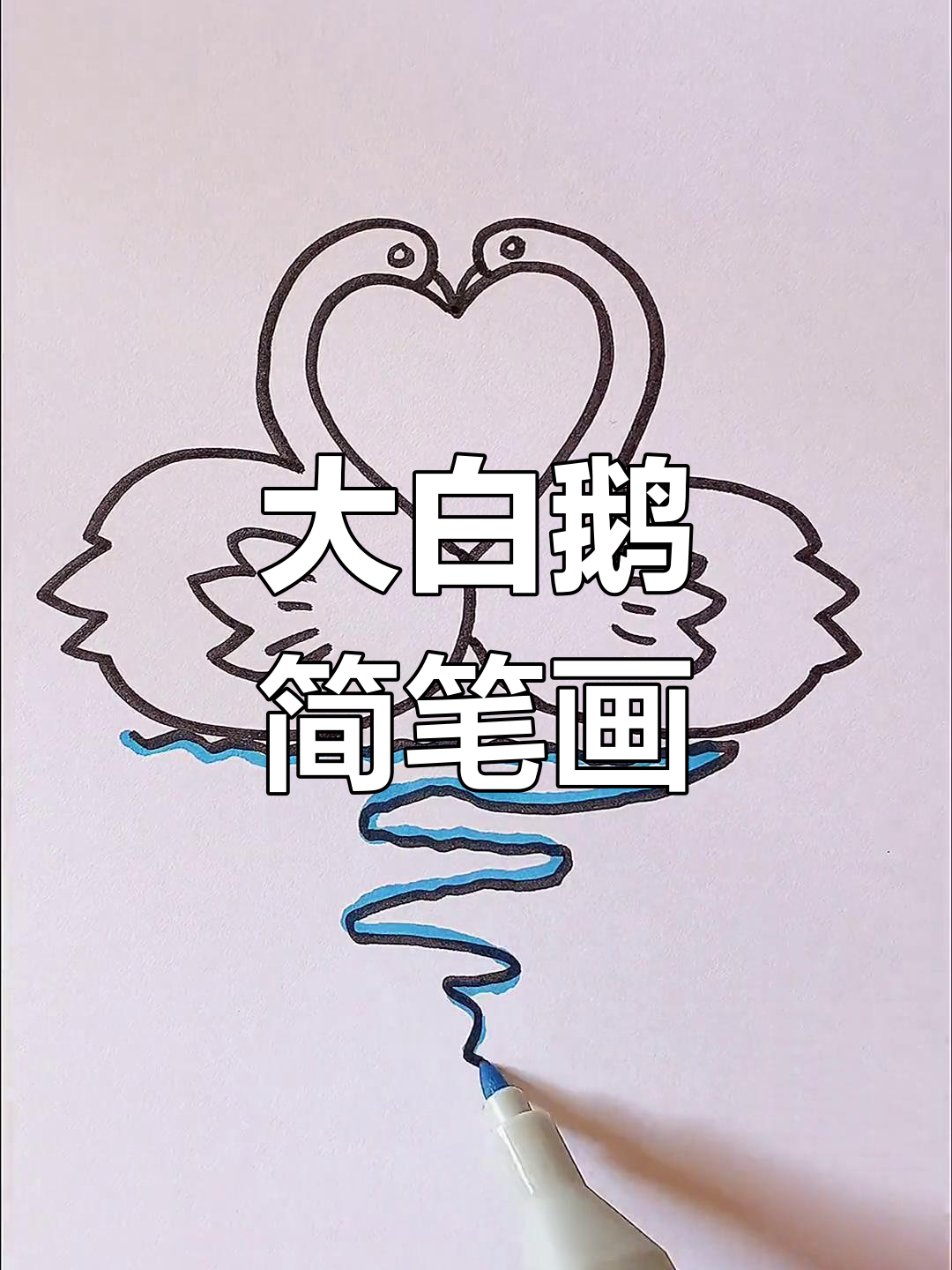 跟着我一起画大白鹅，简单又可爱！