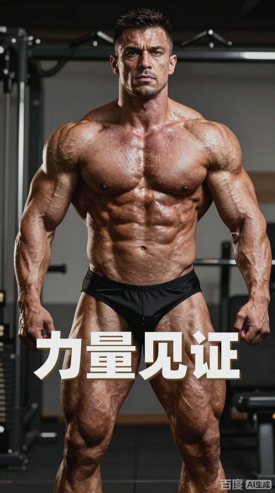 健美肌肉男的力量之美