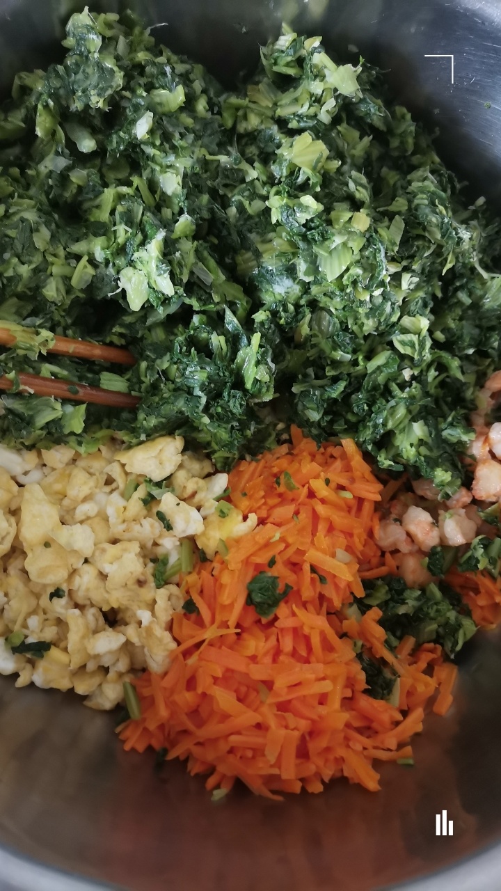 小白菜馅素包子