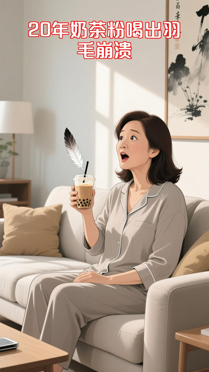 女子喝“香飘飘”奶茶20多年，喝到羽毛状异物崩溃投诉_“几乎每天一杯 它是我的一个寄托”，