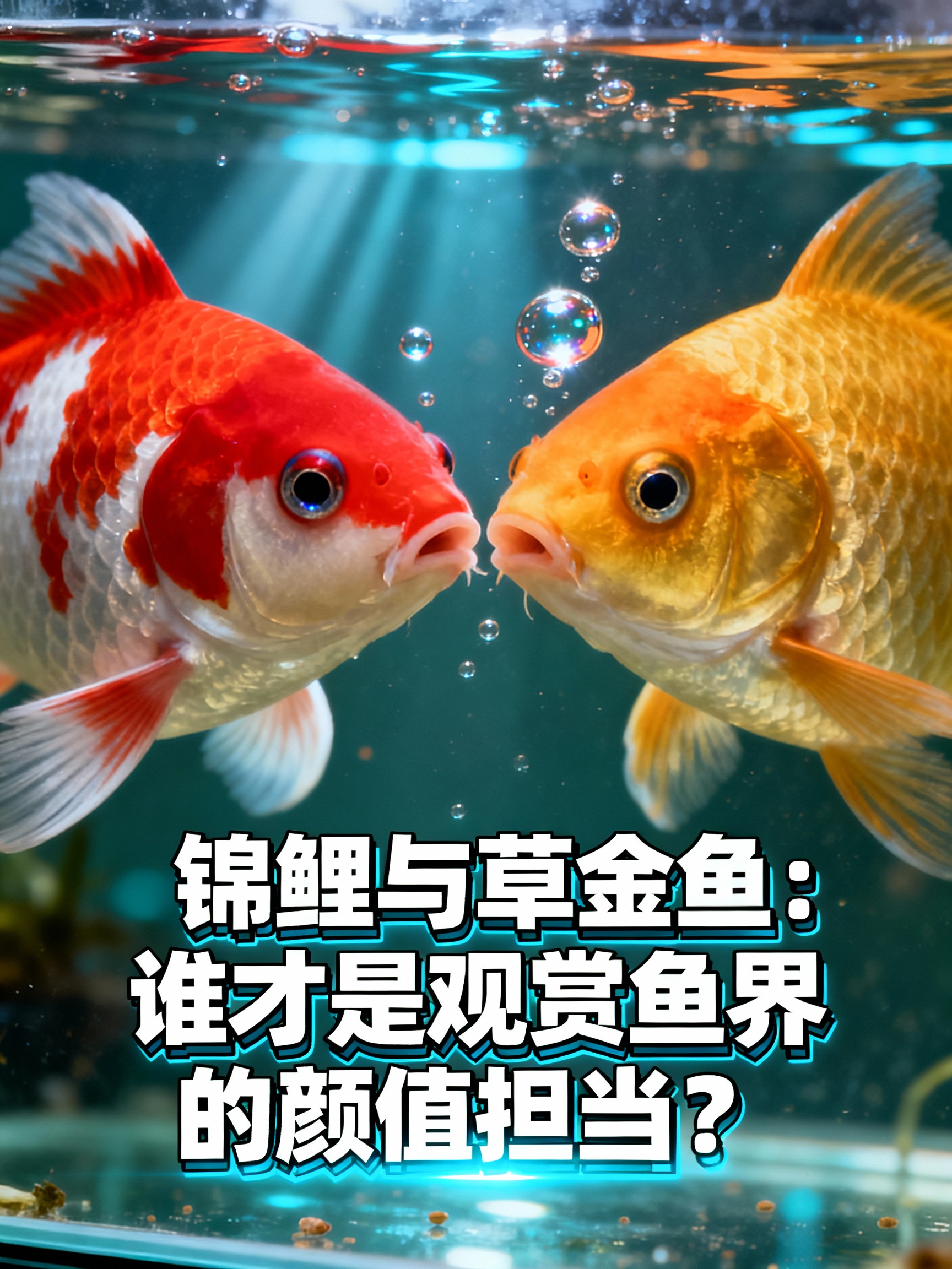 锦鲤与草金鱼：谁才是观赏鱼界的颜值担当？