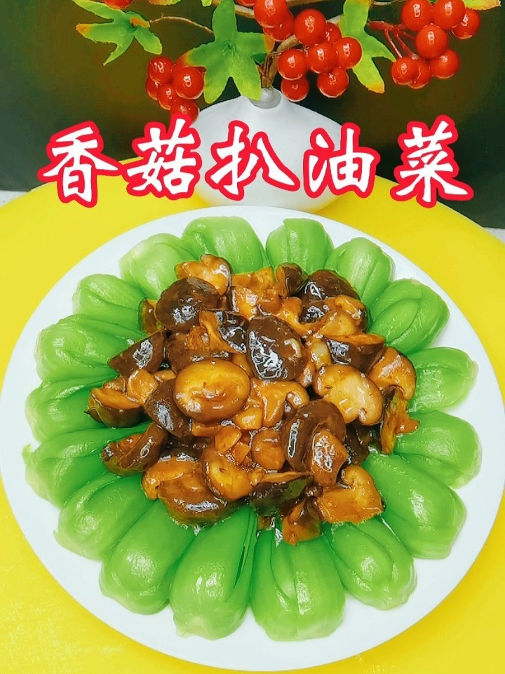 分享一个超级好吃好看的家常菜 香菇扒油菜