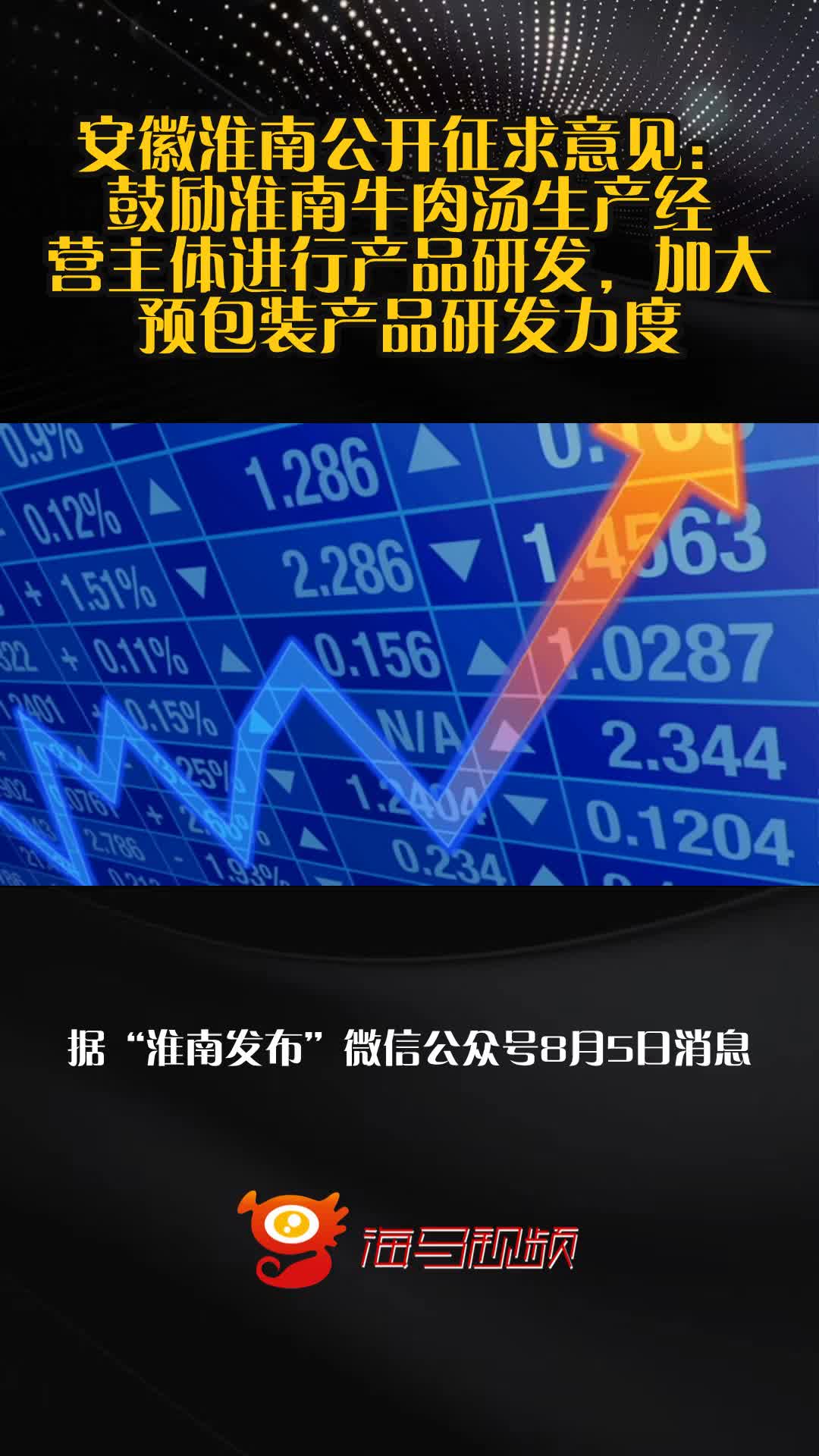 安徽淮南公开征求意见:鼓励淮南牛肉汤生产经营主体进行产品研发,加大预包装产品研发力度