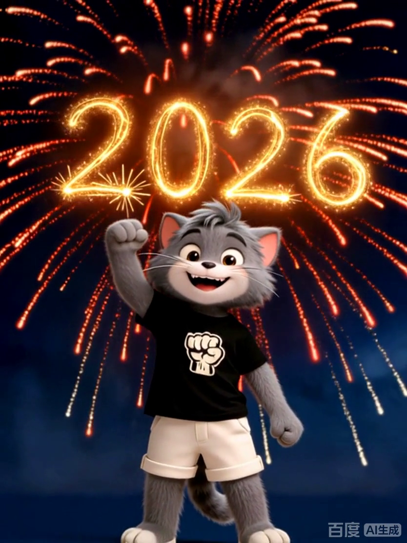 汤姆猫点燃2026烟花