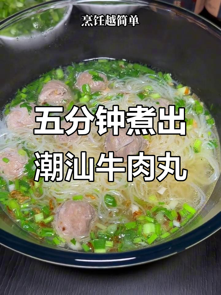 潮汕牛肉丸粉,简单又美味,五分钟搞定汤品