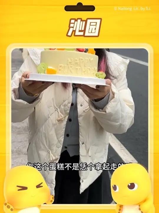 去年店里卖200多的双层蛋糕,团购现在只要两位数就能拿下。而且还是动物奶油,还有夹心。款式