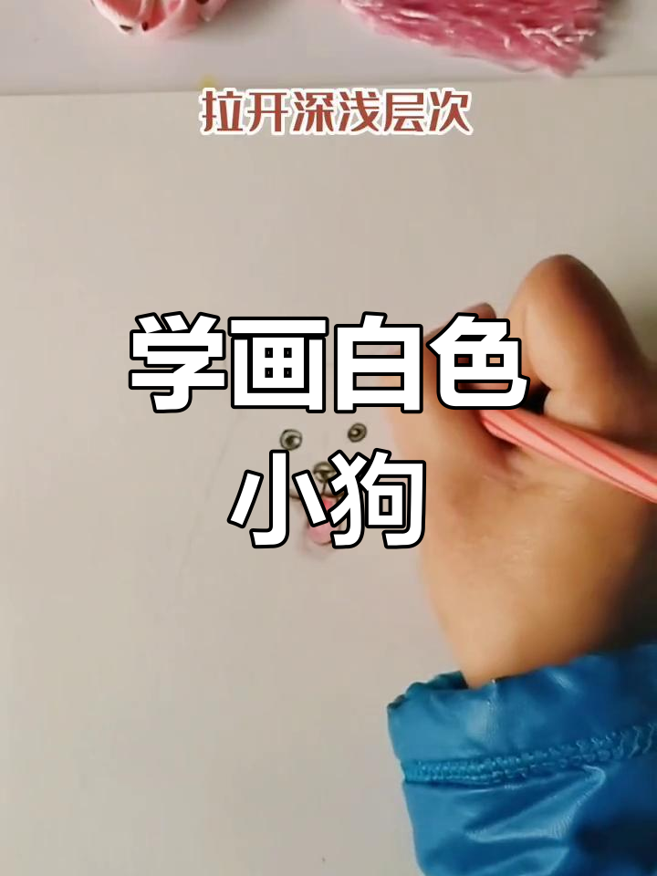 教你用彩铅画一只可爱小白狗,步骤简单零基础也能学会