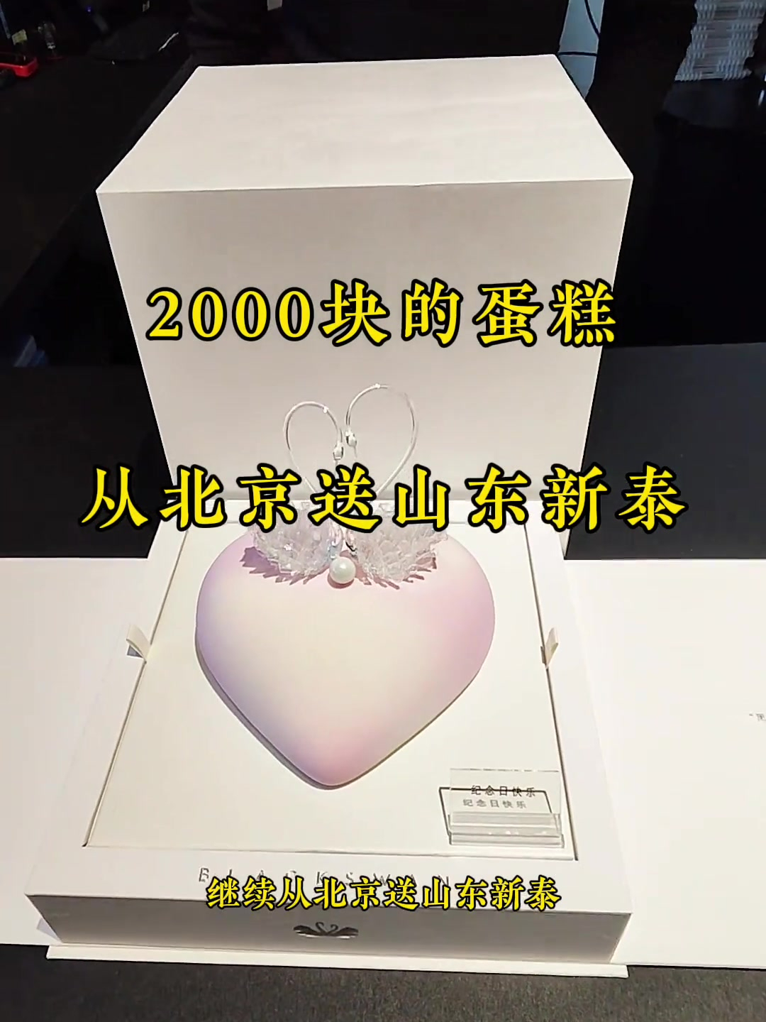 2000块的黑天鹅蛋糕继续从北京坐高铁送山东新泰