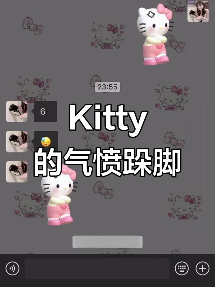 每天生气跺脚,Kitty的独特表情包