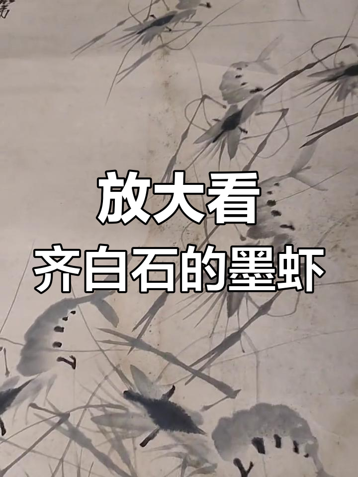 齐白石画虾放大30倍,细节惊艳!