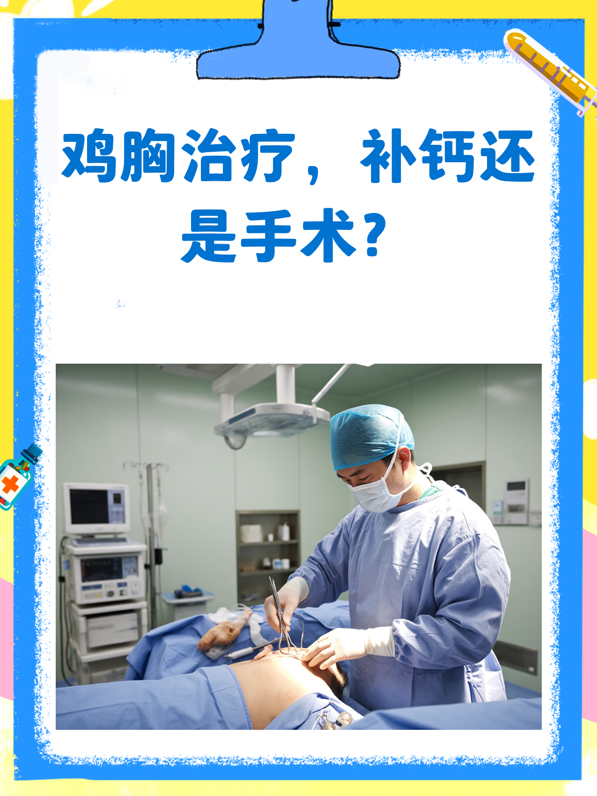 鸡胸补钙就能好?手术矫正才靠谱!