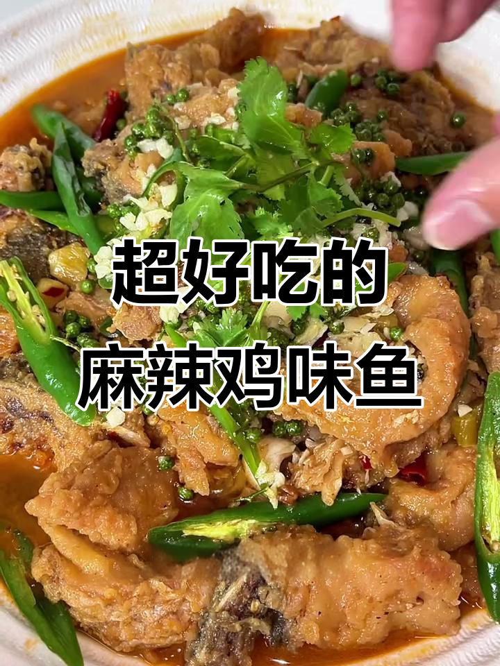 麻辣藤椒鱼块，外酥里嫩，汤汁满满超下饭