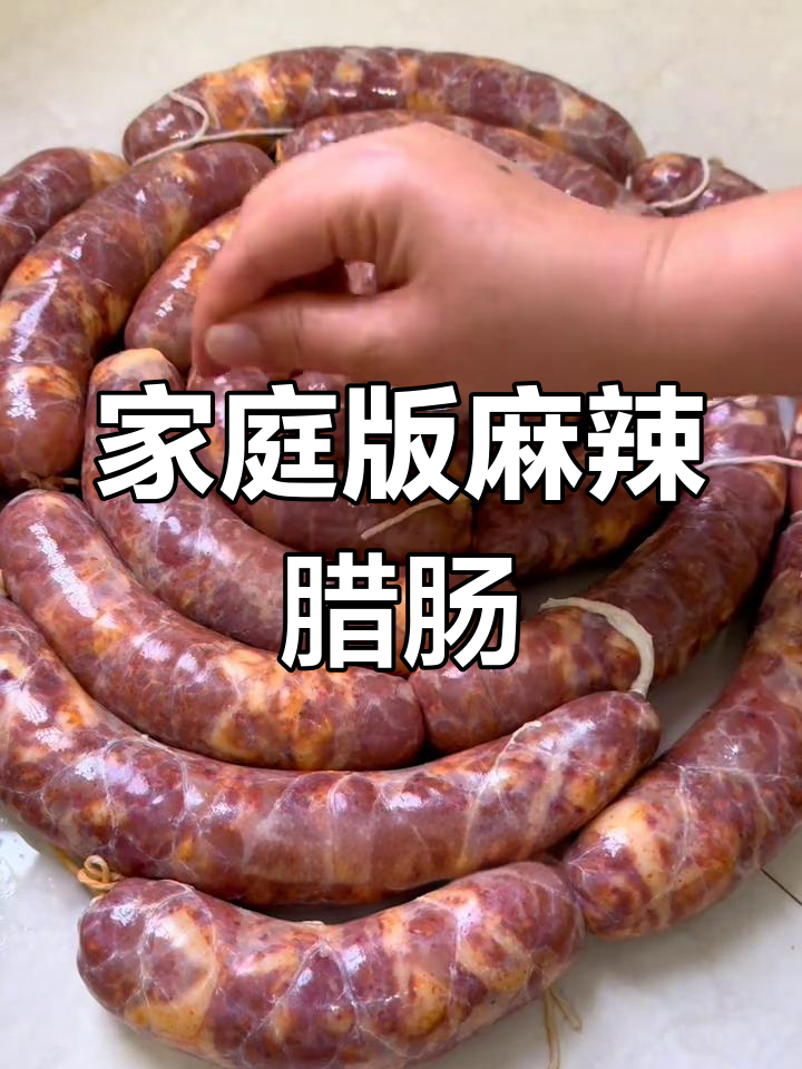 自制麻辣腊肠,五斤猪肉的完美配方