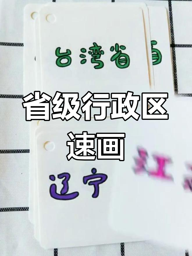 中国34个省份手绘简笔画