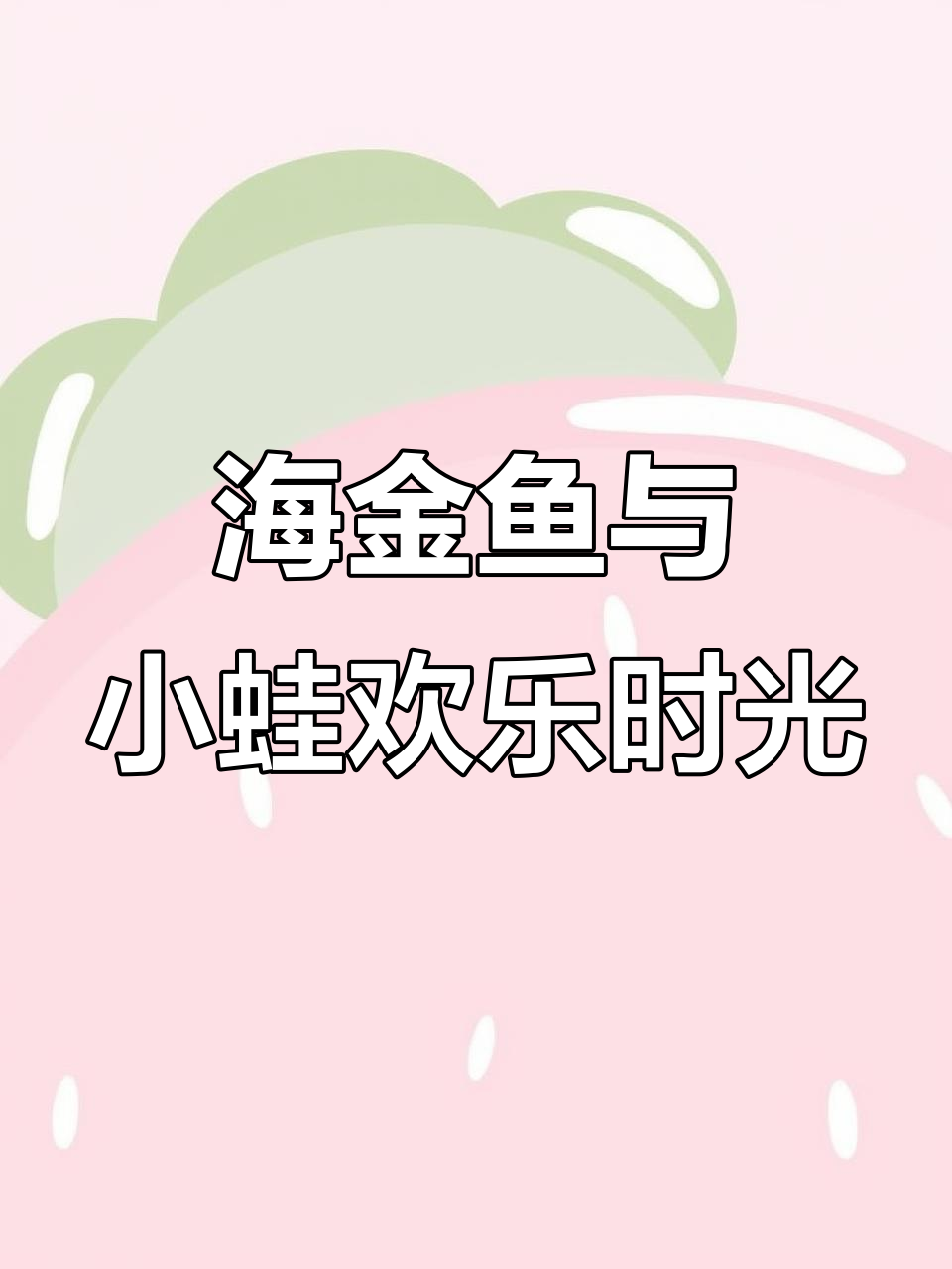 新买的海金鱼和青蛙,萌态十足笑不停