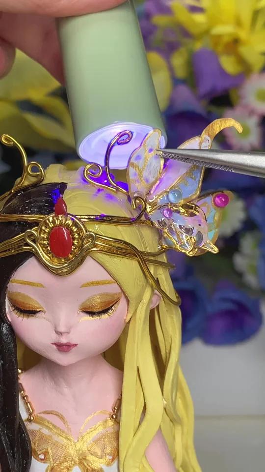 石膏娃娃涂个光仙子白光莹♀