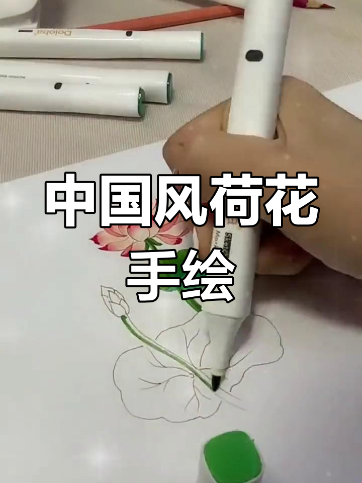 荷花手绘教程,轻松掌握中国风技巧