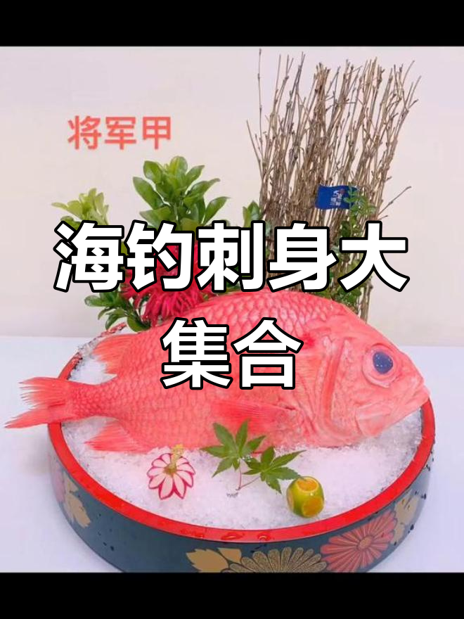 新鲜野生海钓鱼刺身,种类丰富