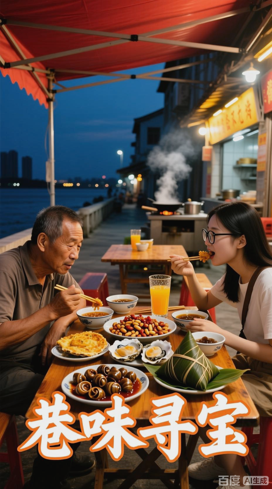 泉州石狮巷海鲜大排档,烟火气十足